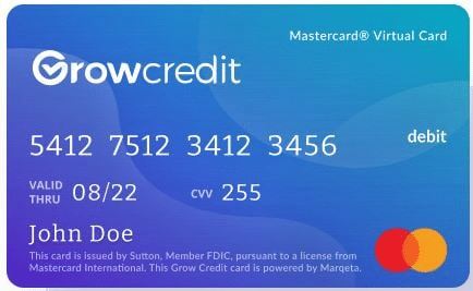 Tarjeta de Credito Grow credit mastercard